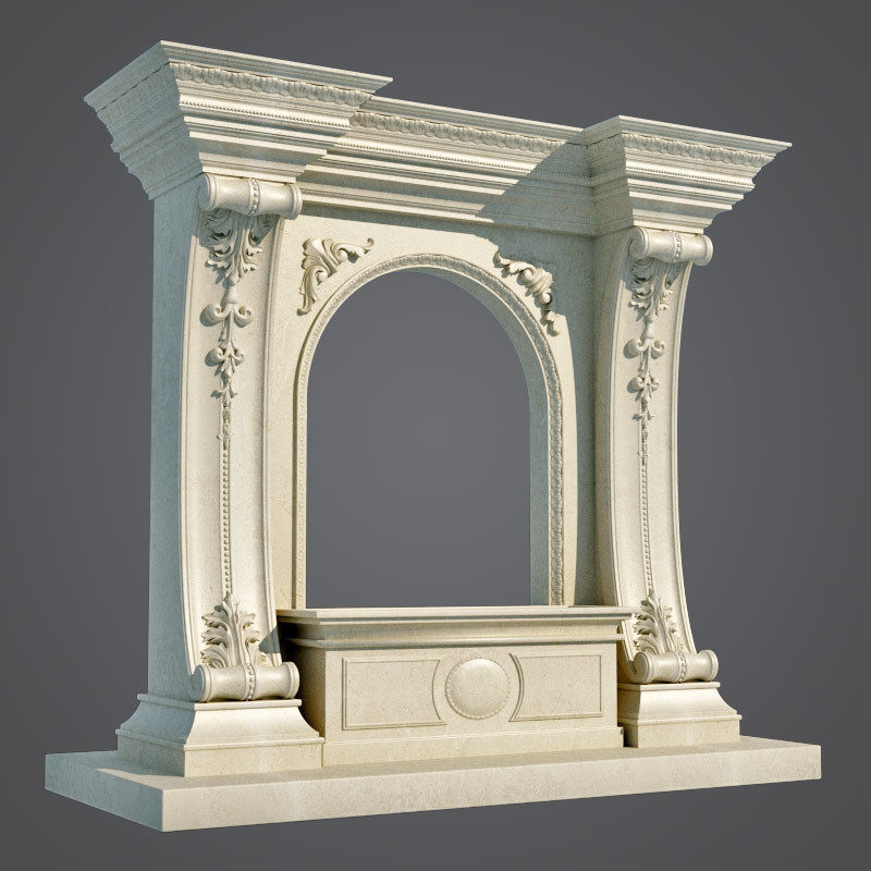 Arched doorway Arch in classic style 3D model 3D model_4