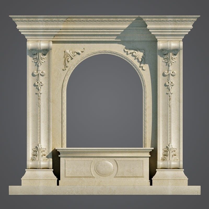 Arched doorway Arch in classic style 3D model 3D model_1