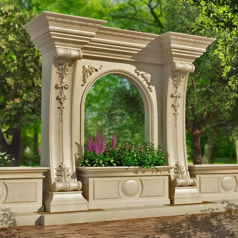 Arched doorway Arch in classic style 3D model 3D model_0
