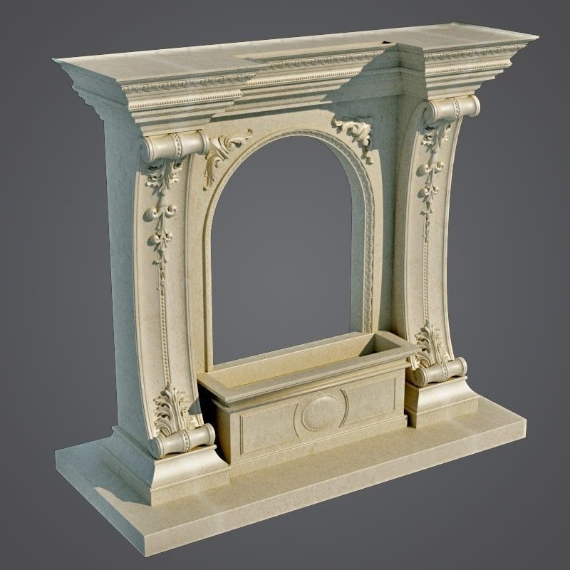 Arched doorway Arch in classic style 3D model 3D model_2