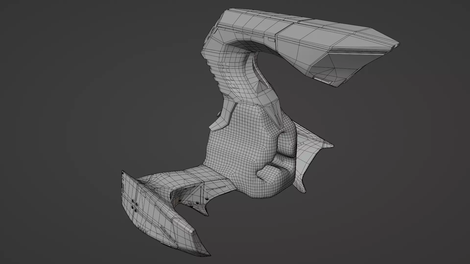 Star Trek Gorn Hunter Starship Low-poly 3D model_0