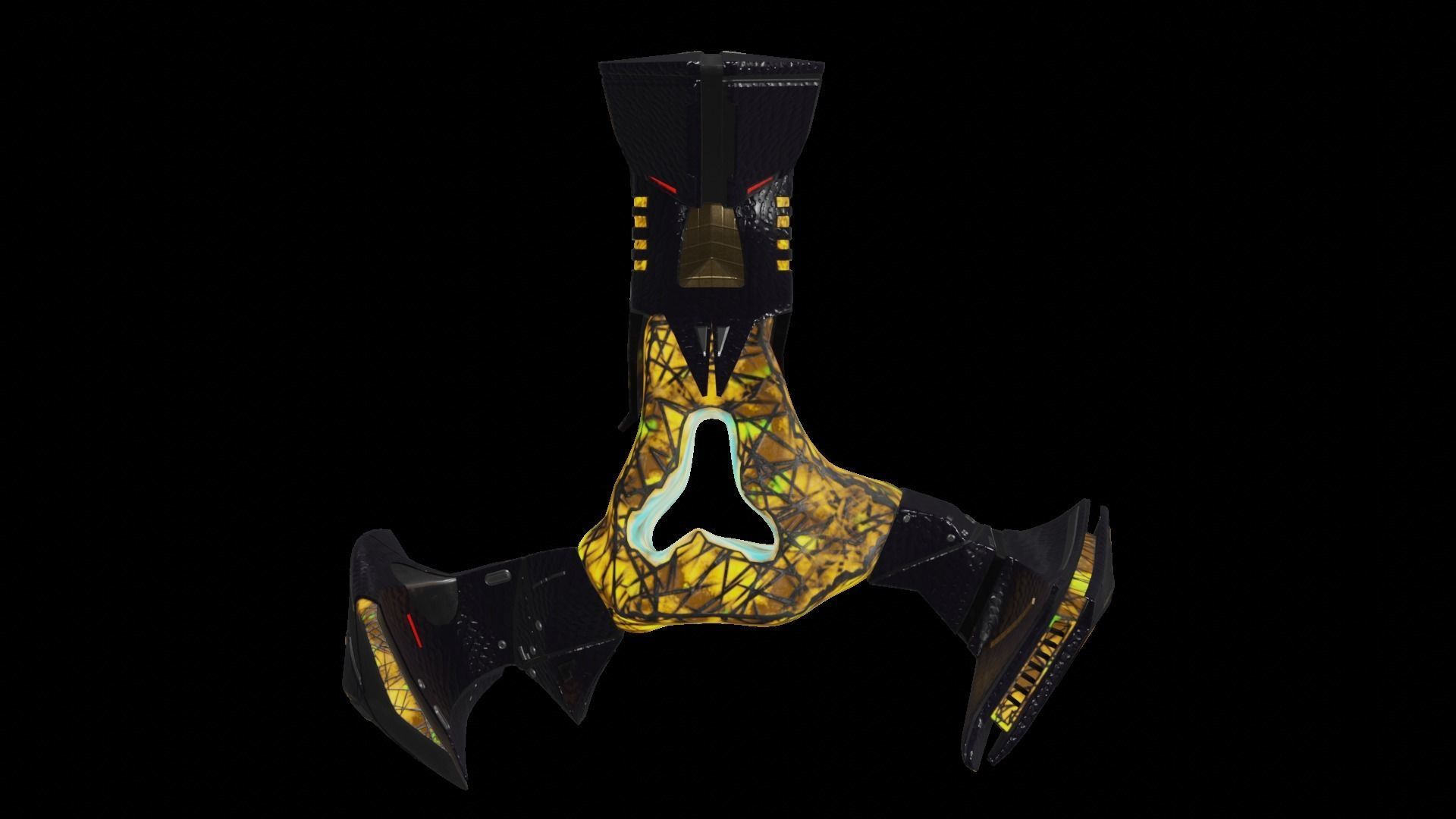 Star Trek Gorn Hunter Starship Low-poly 3D model_6