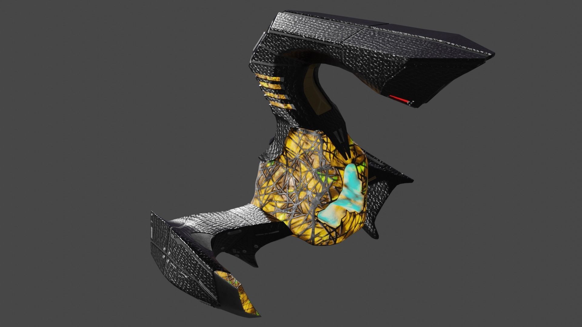 Star Trek Gorn Hunter Starship Low-poly 3D model_7