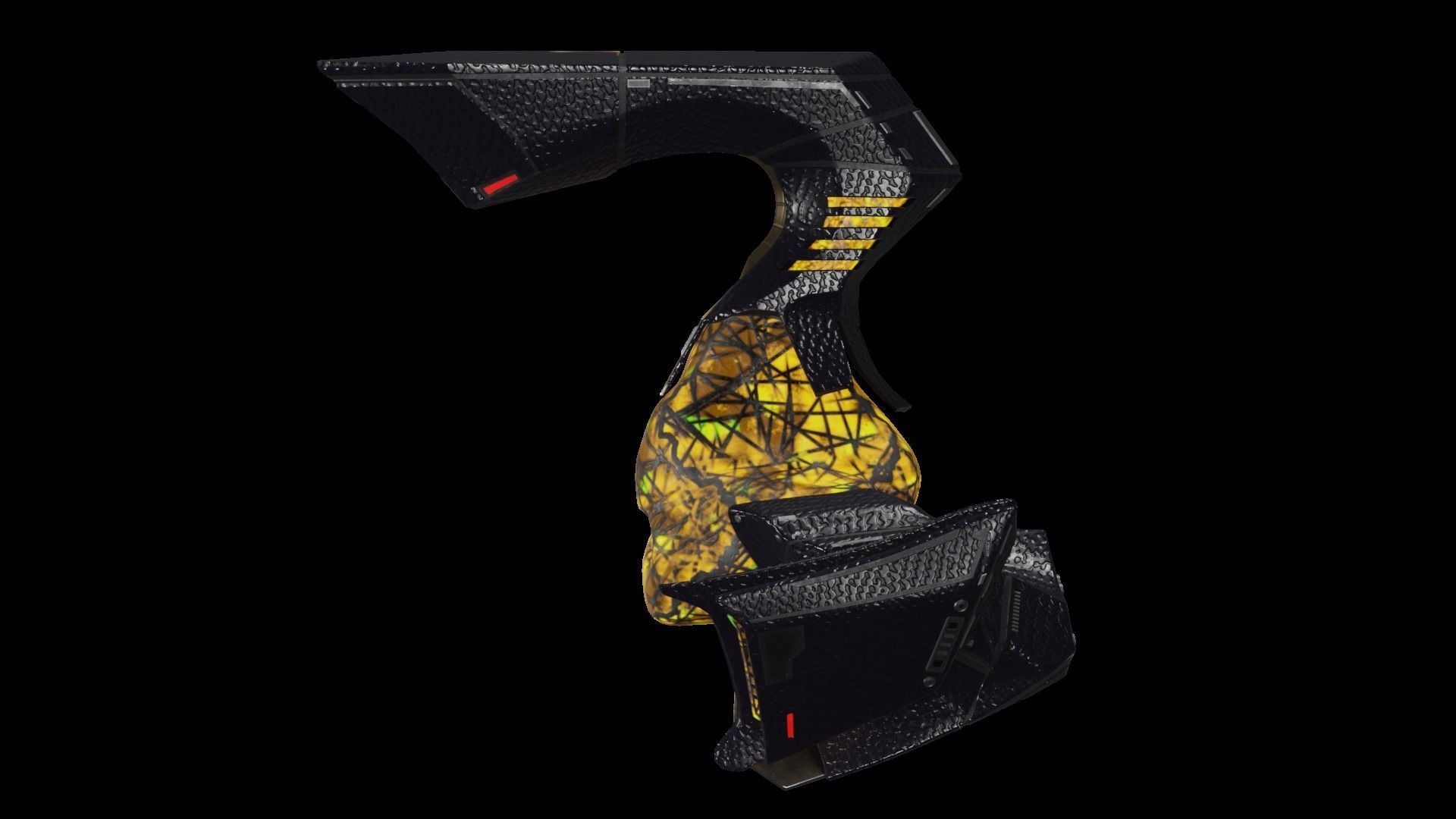 Star Trek Gorn Hunter Starship Low-poly 3D model_5
