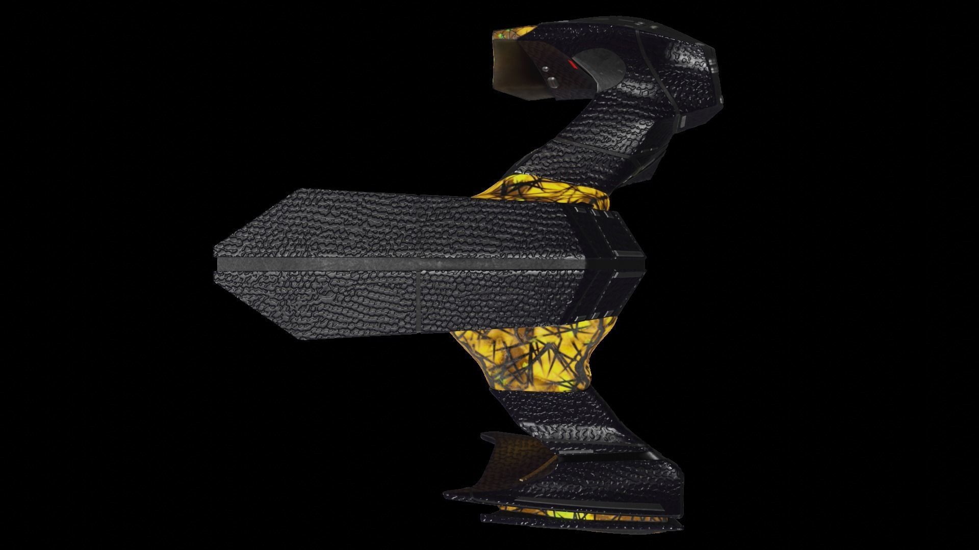 Star Trek Gorn Hunter Starship Low-poly 3D model_4