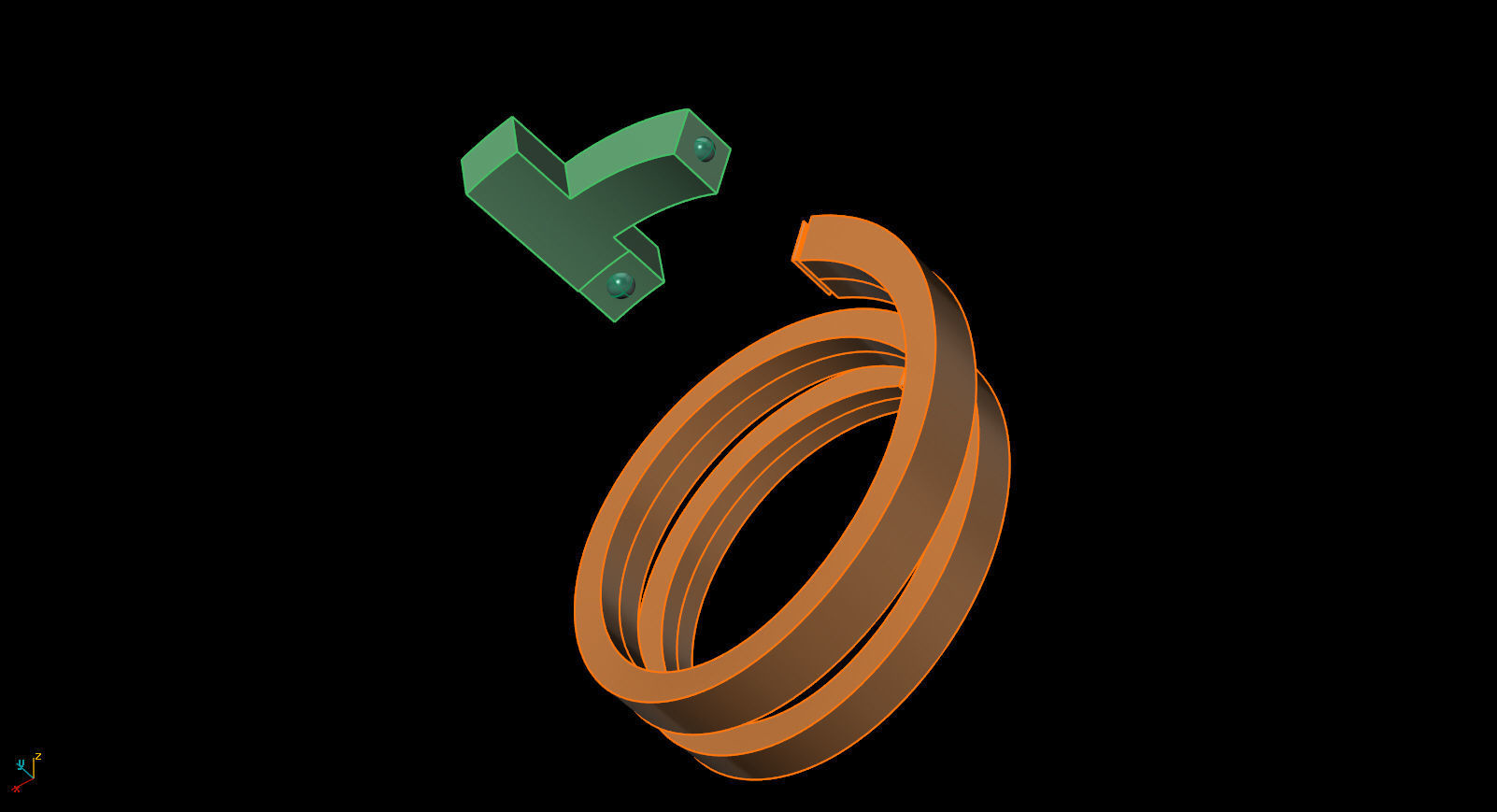 Tiffany T ring 3D print model_5