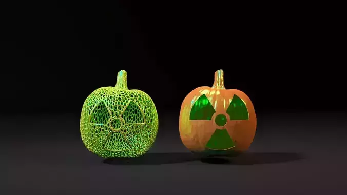 Radioactive pumpkin 3D print model