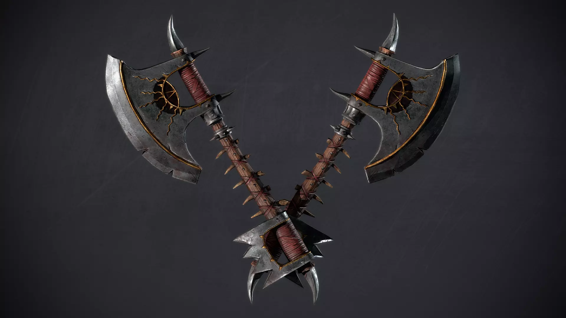 Medieval Fantasy Axe Low-poly 3D model