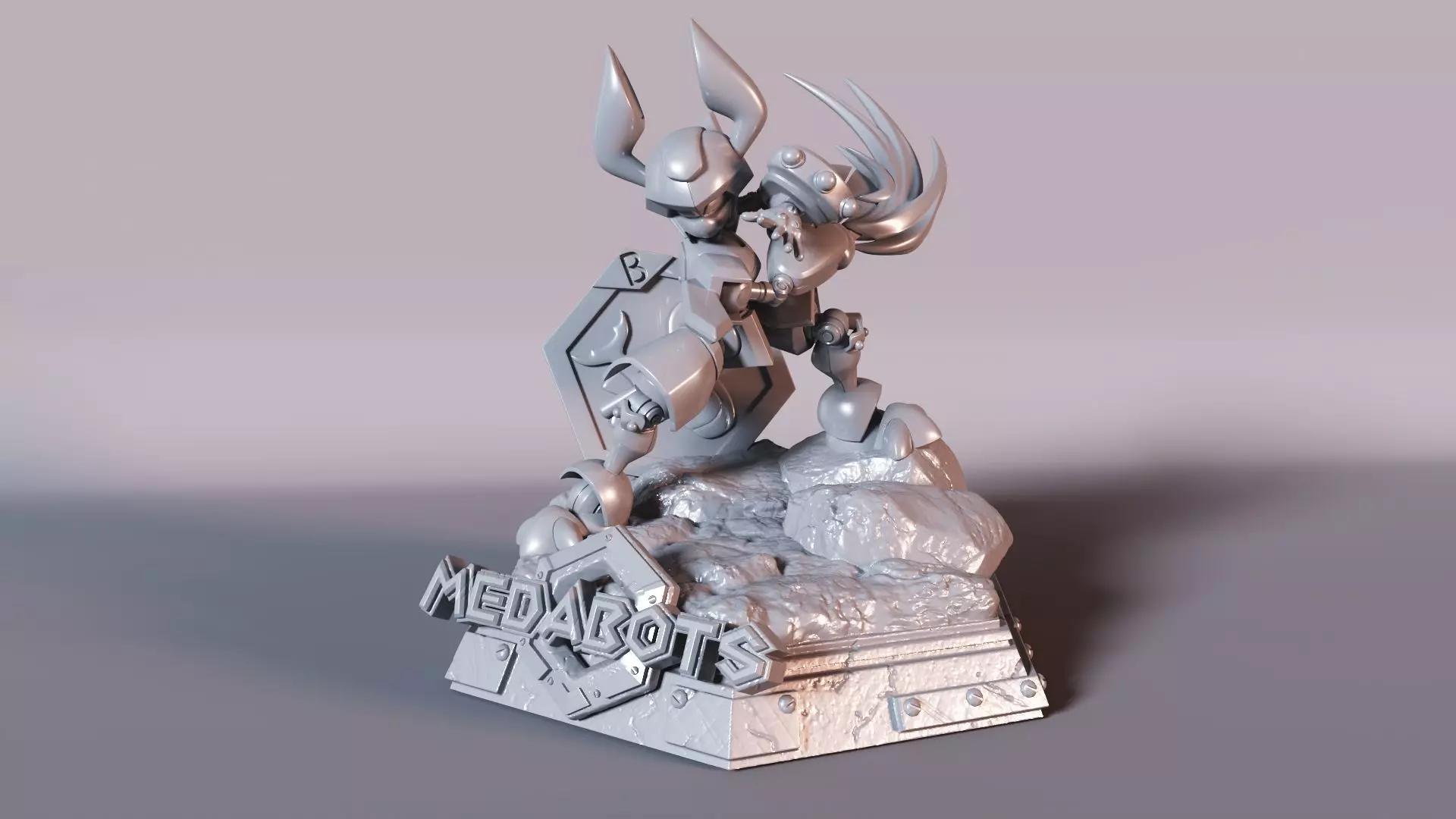 Medabots Rokusho Statue 3D print model_0