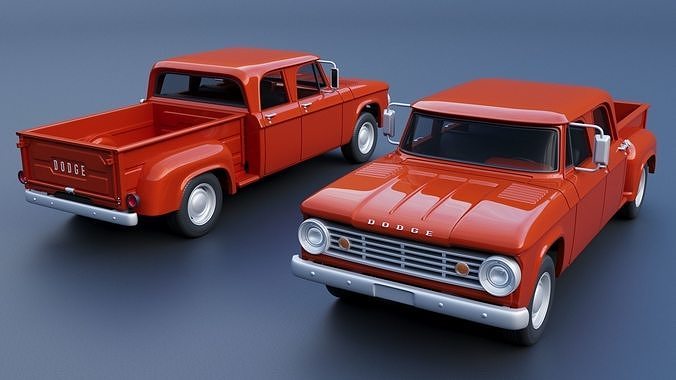 Dodge D200 1967 3D print model 3