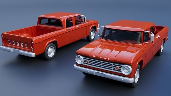 Dodge D200 1967 3D print model 4