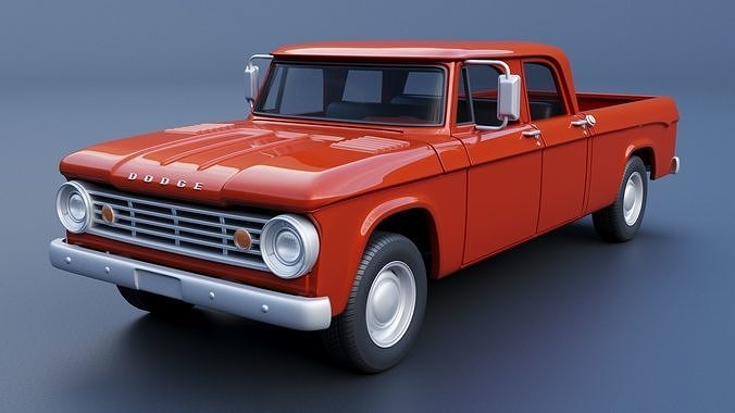 Dodge D200 1967 3D print model 5