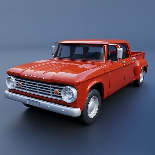 Dodge D200 1967 3D print model 2