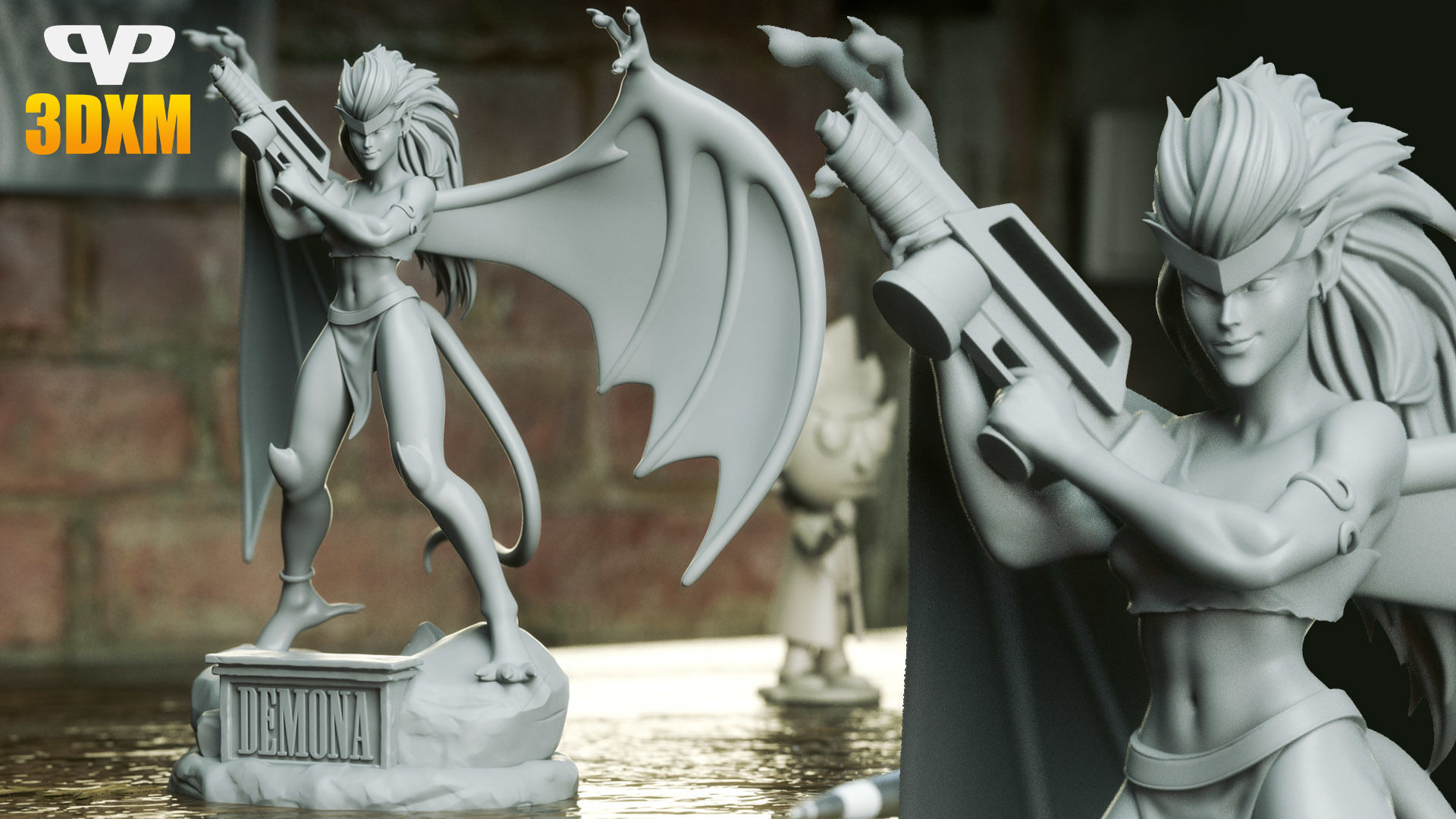 Demona STL for 3D Printing 3DXM ChibiSTL 3D print model_2