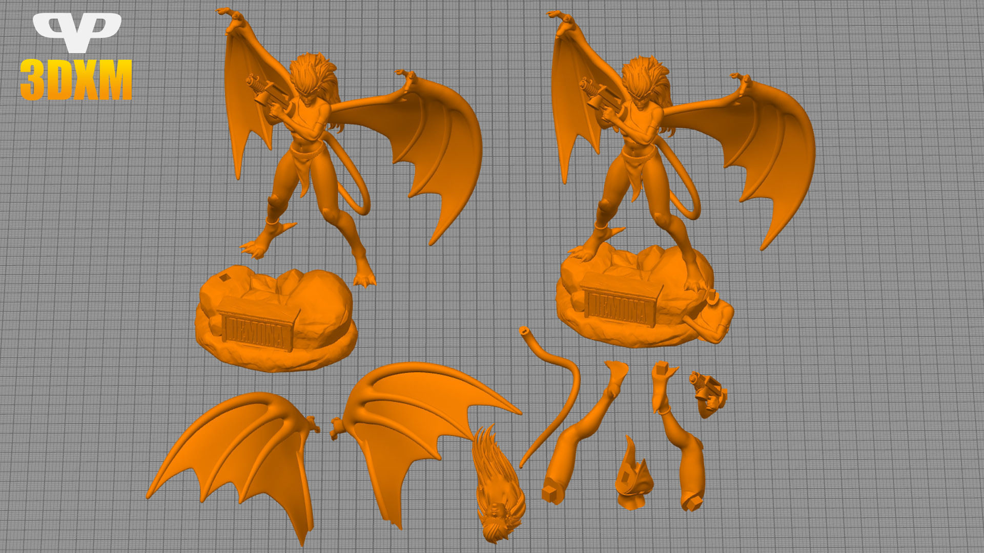 Demona STL for 3D Printing 3DXM ChibiSTL 3D print model_1