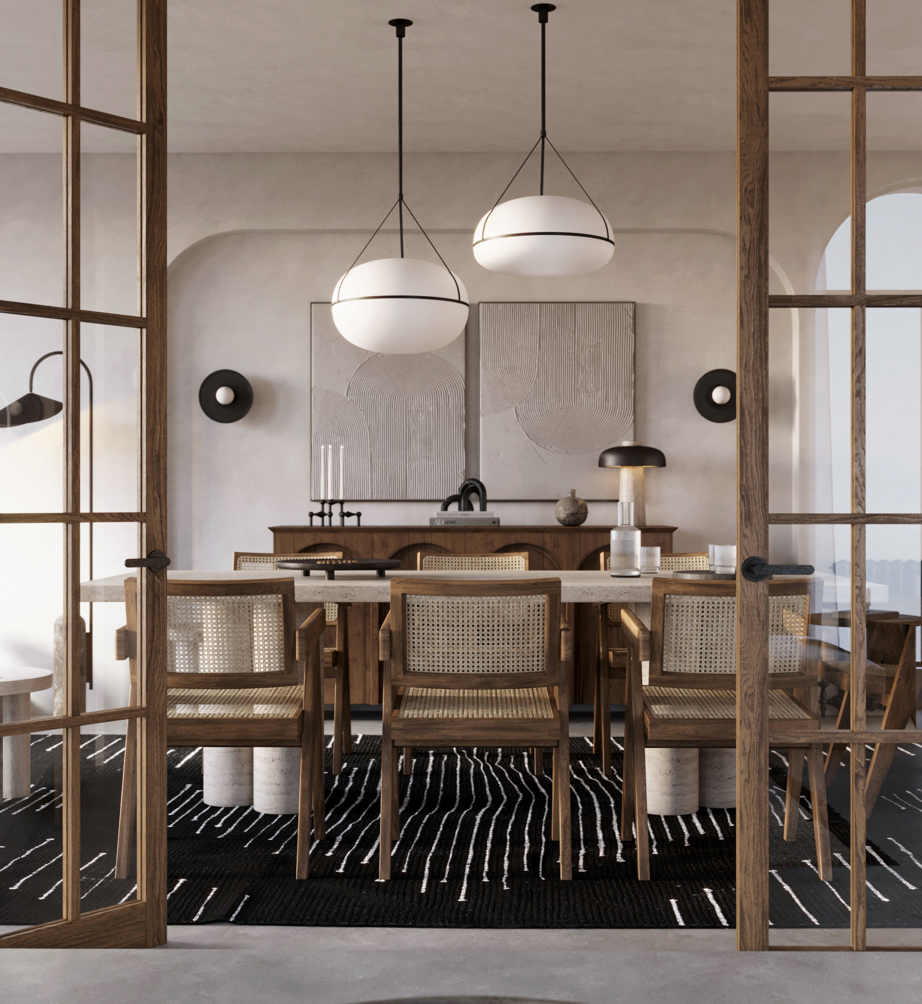 Scene of Fully Furnished Interior for 3dsMax in Corona Render   3D model_2