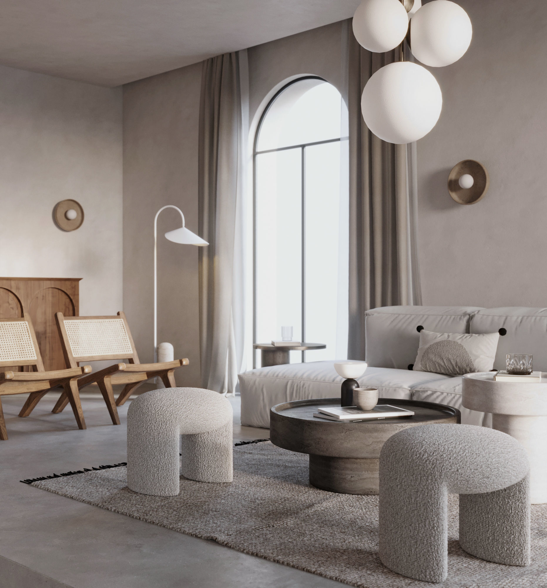 Scene of Fully Furnished Interior for 3dsMax in Corona Render   3D model_6
