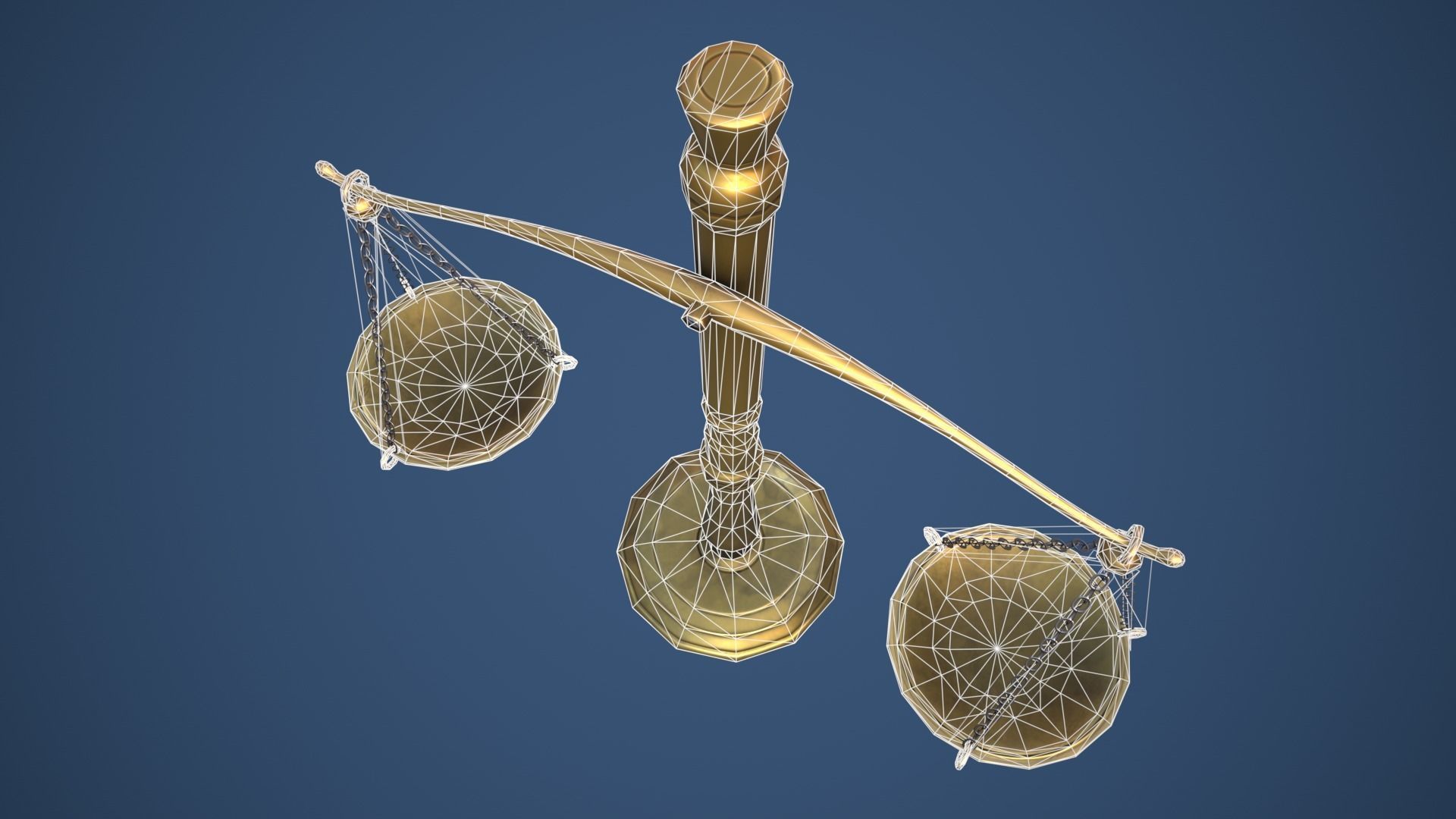 Stylized Alchemy Scales Low-poly 3D model_6
