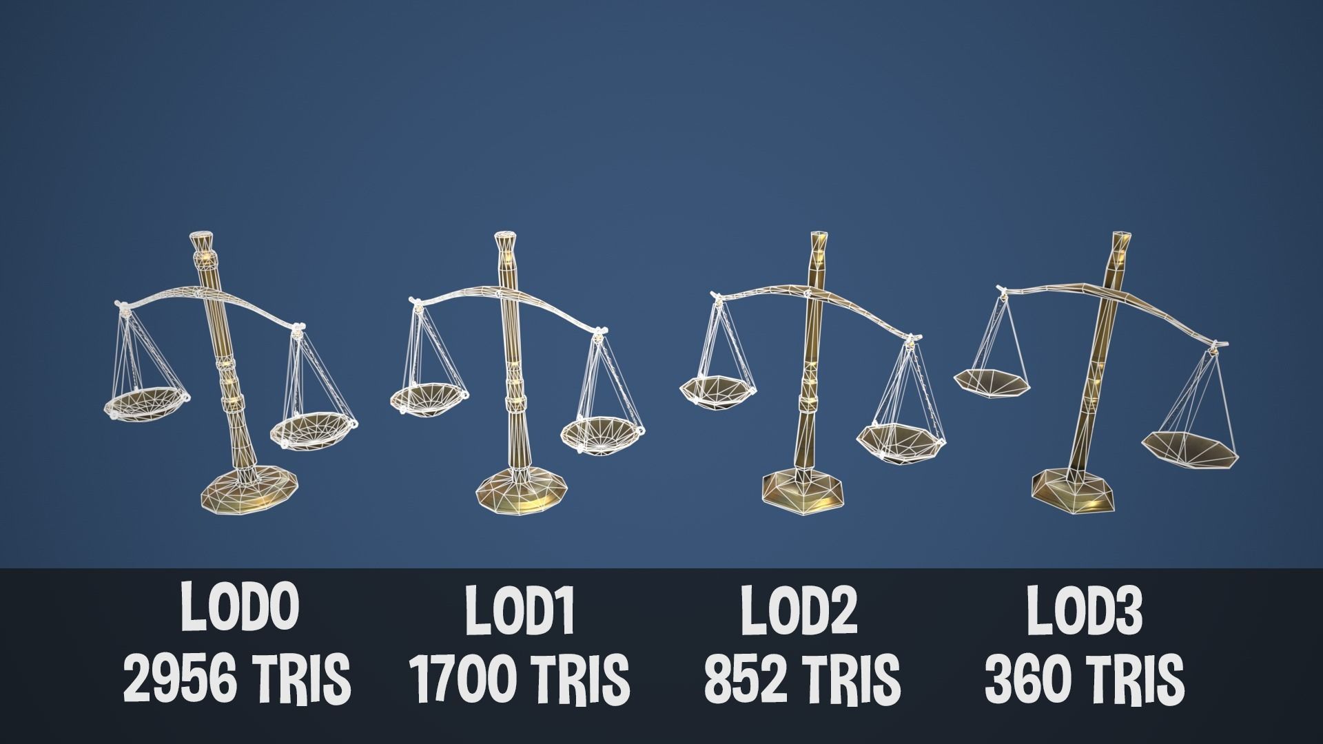Stylized Alchemy Scales Low-poly 3D model_11