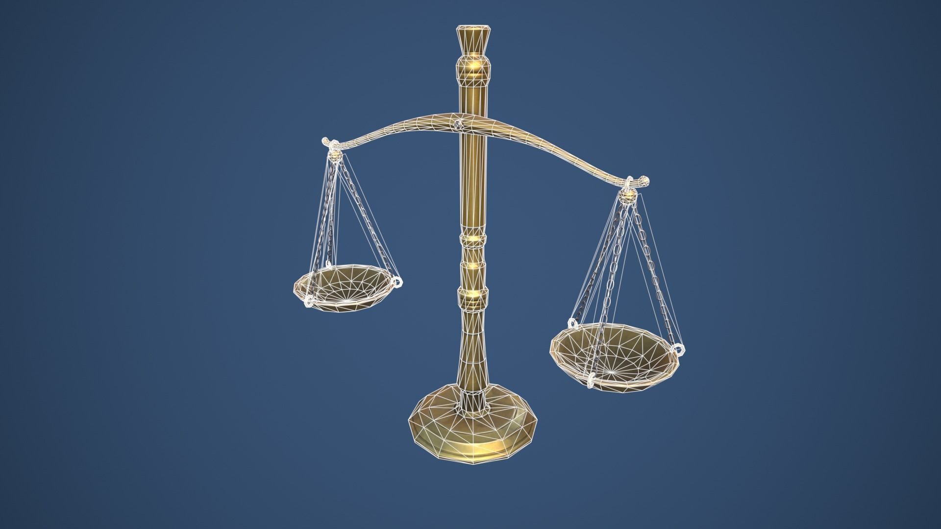 Stylized Alchemy Scales Low-poly 3D model_4