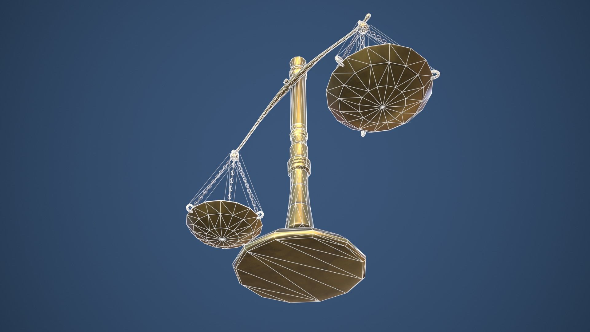 Stylized Alchemy Scales Low-poly 3D model_8