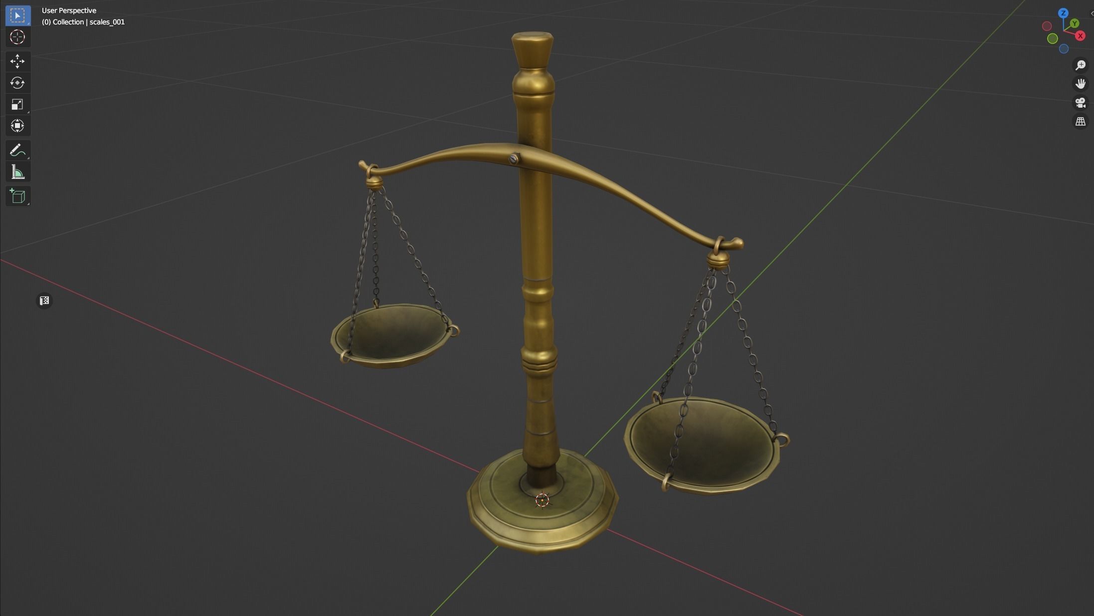 Stylized Alchemy Scales Low-poly 3D model_12