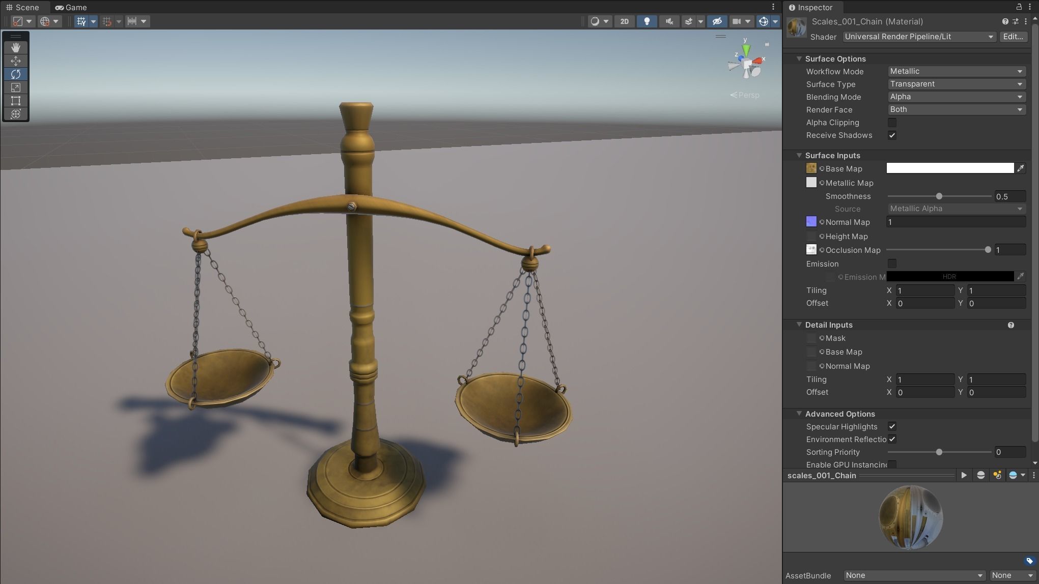 Stylized Alchemy Scales Low-poly 3D model_13