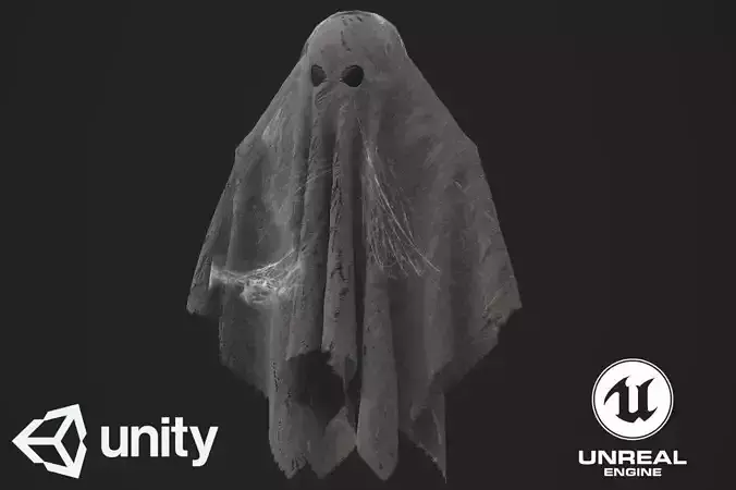 Ghost Free low-poly 3D model