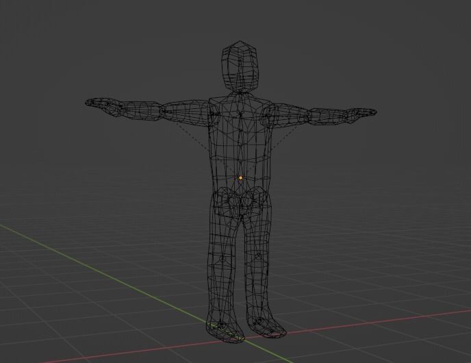 PS1 Humanoid Base Model Free low-poly 3D model_3