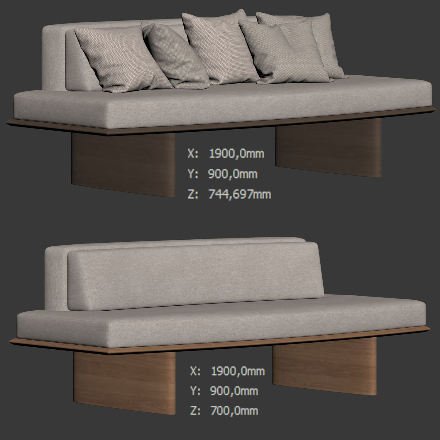 Paul Sofa by Pierre Yovanovitch 3D model_5