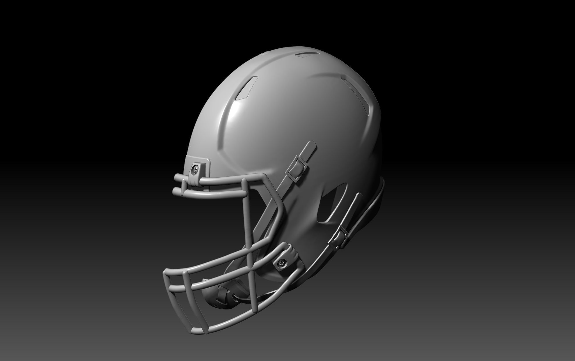 Half NFL Helmet wall decor Riddell speed 3D print model_5