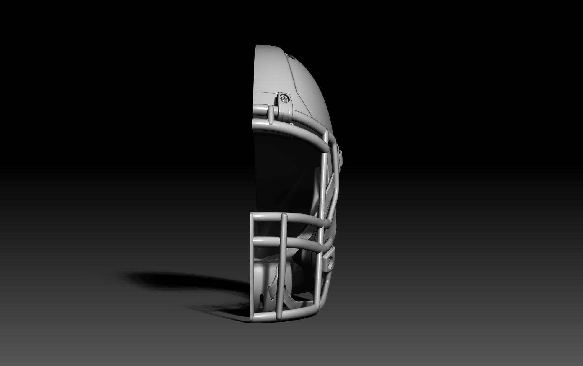 Half NFL Helmet wall decor Riddell speed 3D print model_4