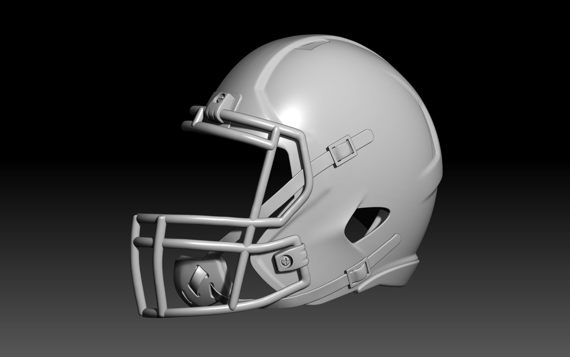 Half NFL Helmet wall decor Riddell speed 3D print model_1
