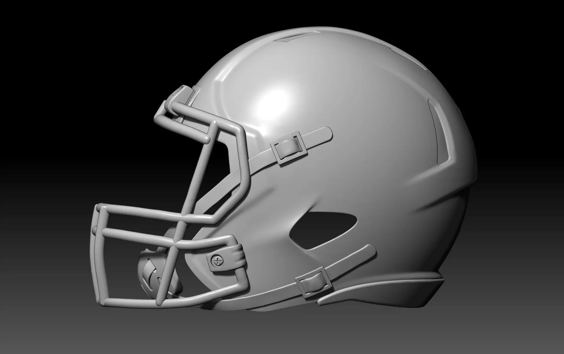 Half NFL Helmet wall decor Riddell speed 3D print model_0