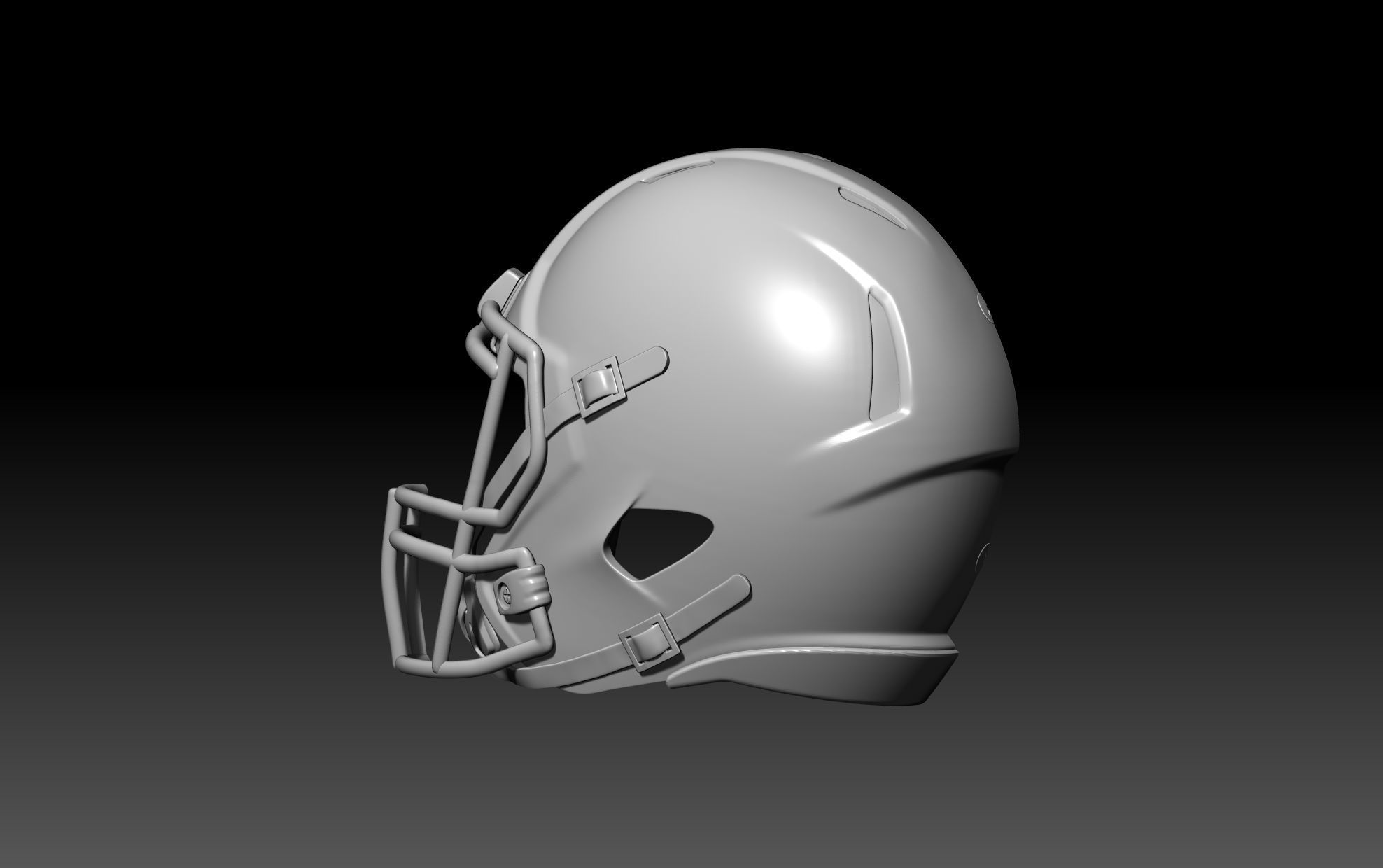 Half NFL Helmet wall decor Riddell speed 3D print model_2