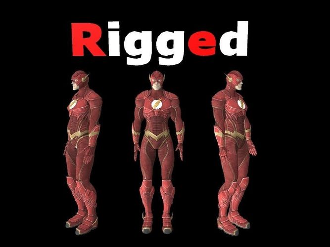 The Flash Rigged Low-poly 3D model