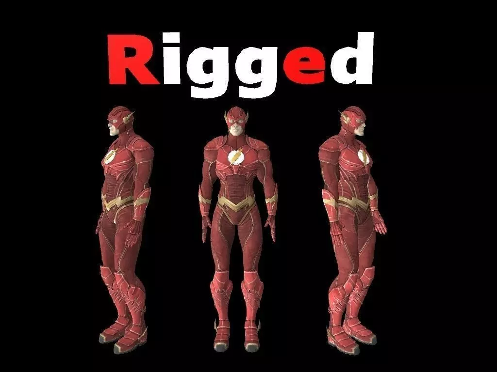 The Flash Rigged Low-poly 3D model
