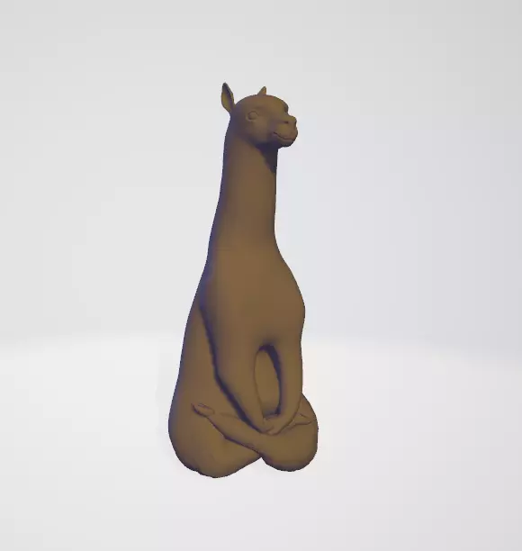 Meditating Llama 3D print model