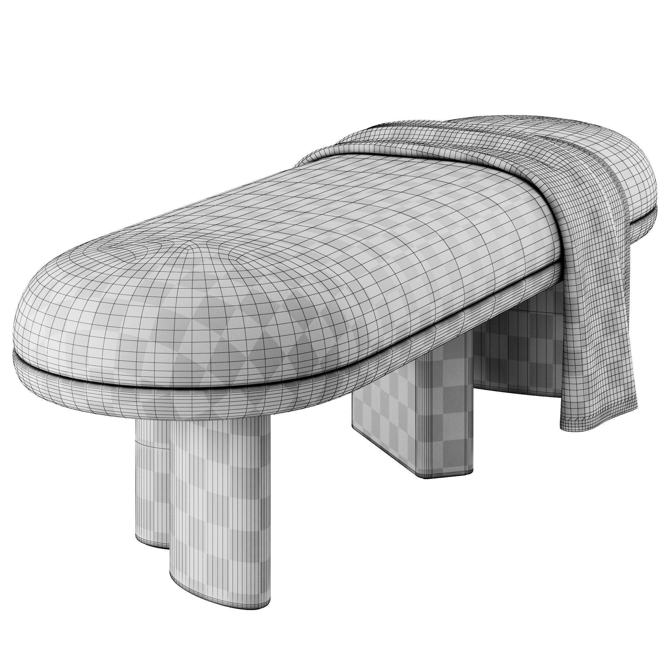 Corbu Bench By Demuro Das 3D model_4