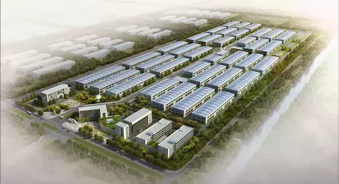 3Dmax fashion city commercial square building 393