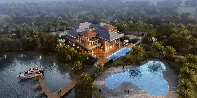 3Dmax fashion city commercial square building 397