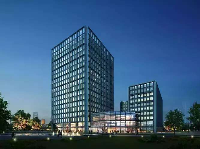 3Dmax fashion city commercial square building 399