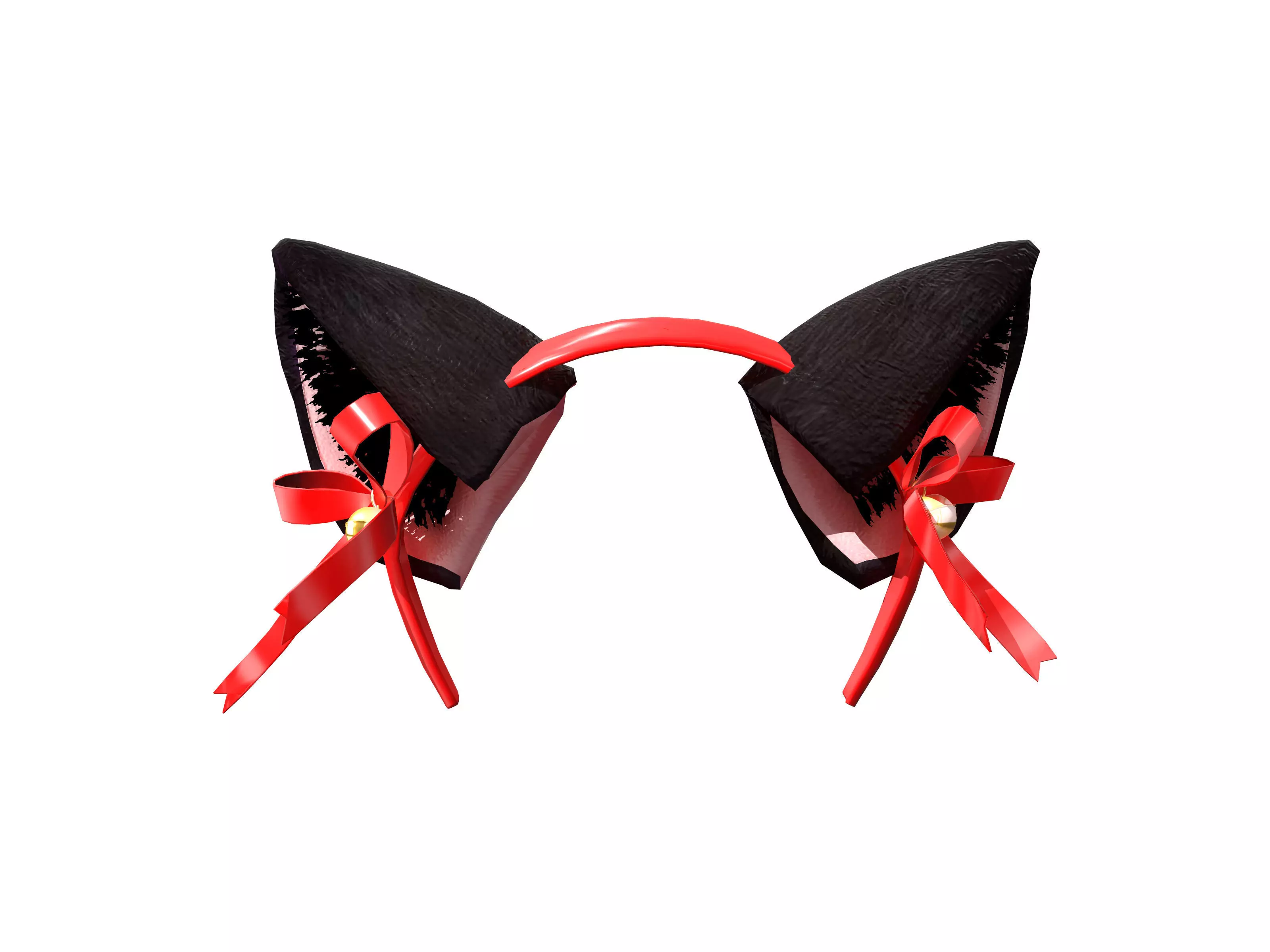 Fur Ears Headband Low-poly 3D model_0