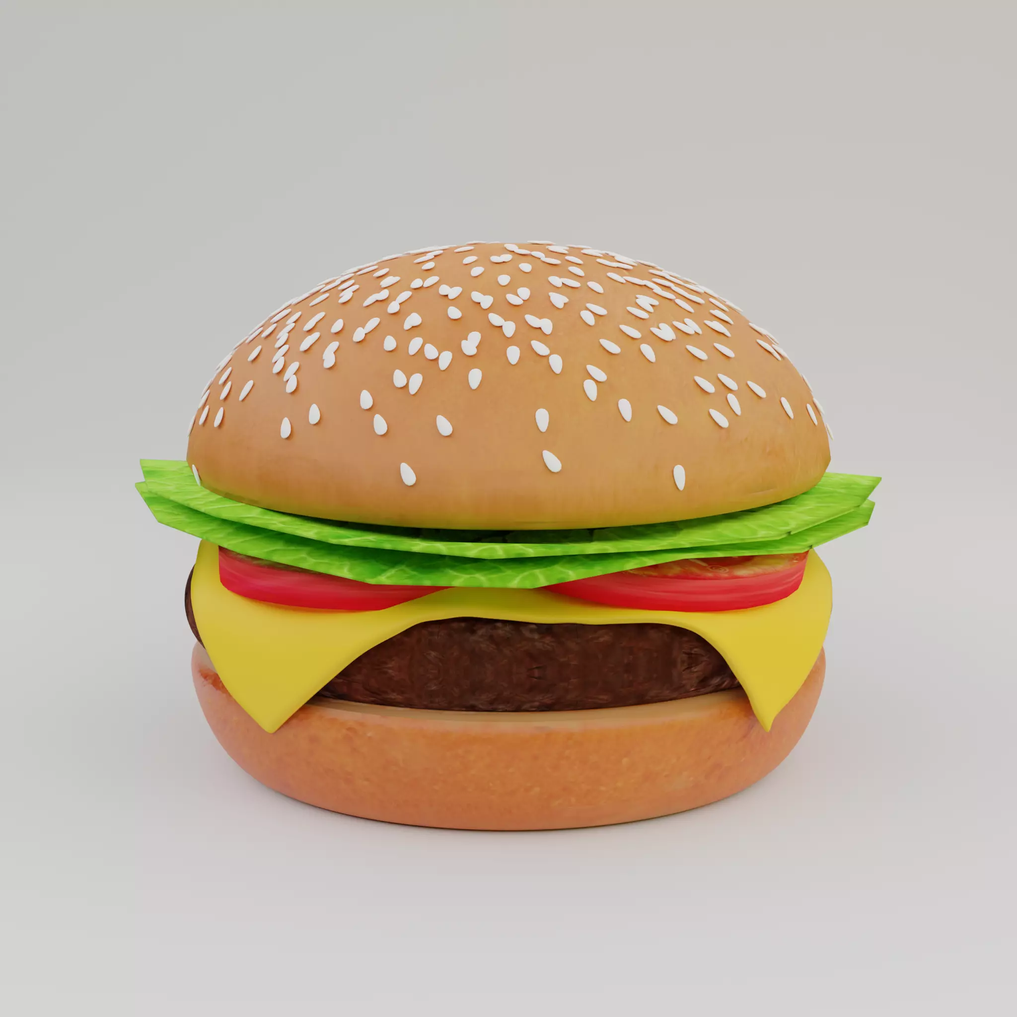 Burger Free low-poly 3D model