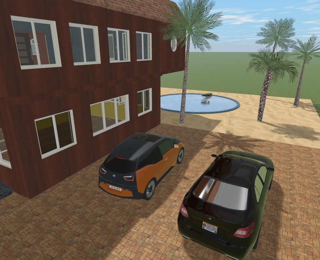 The big beach house Low-poly 3D model_12