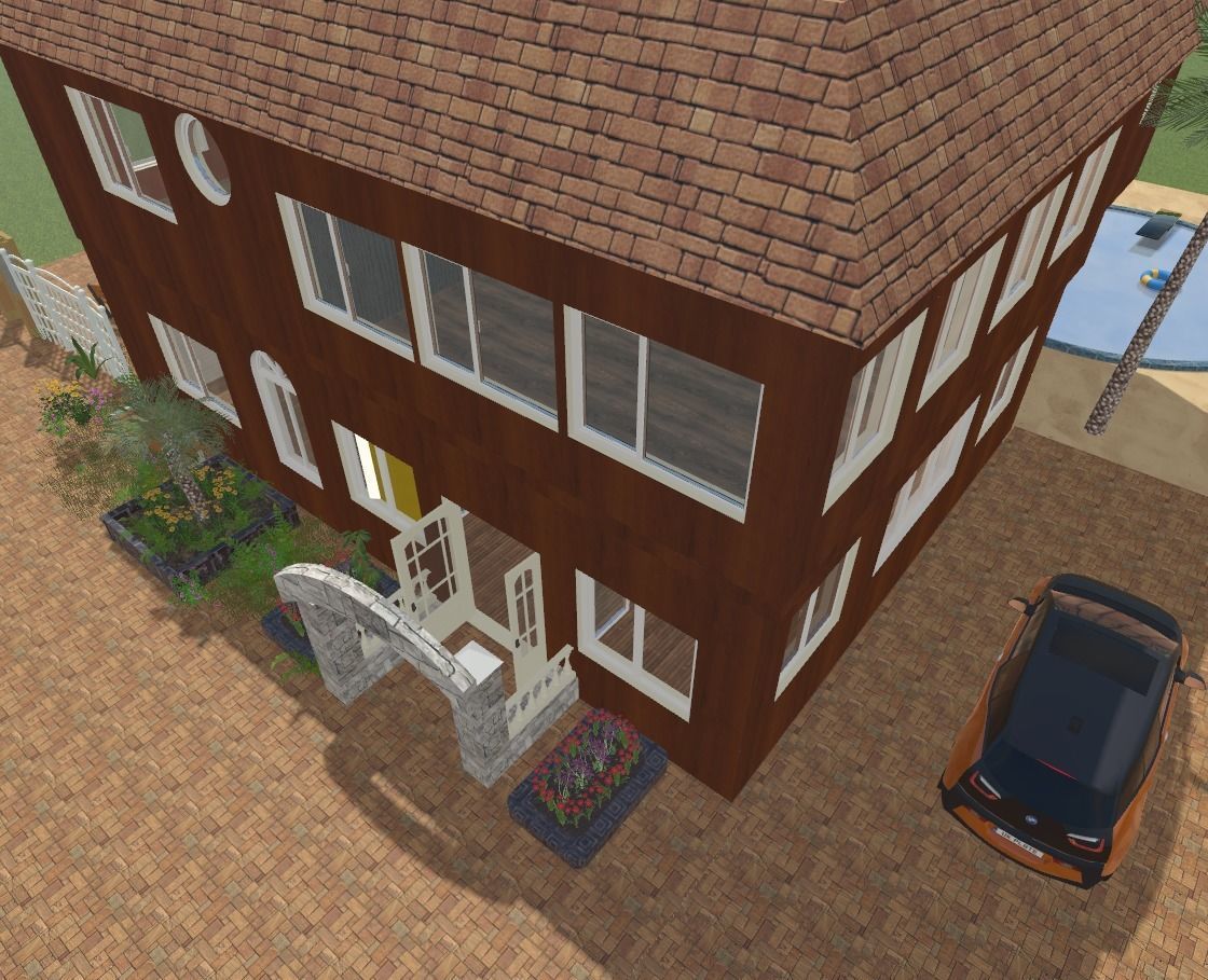 The big beach house Low-poly 3D model_11