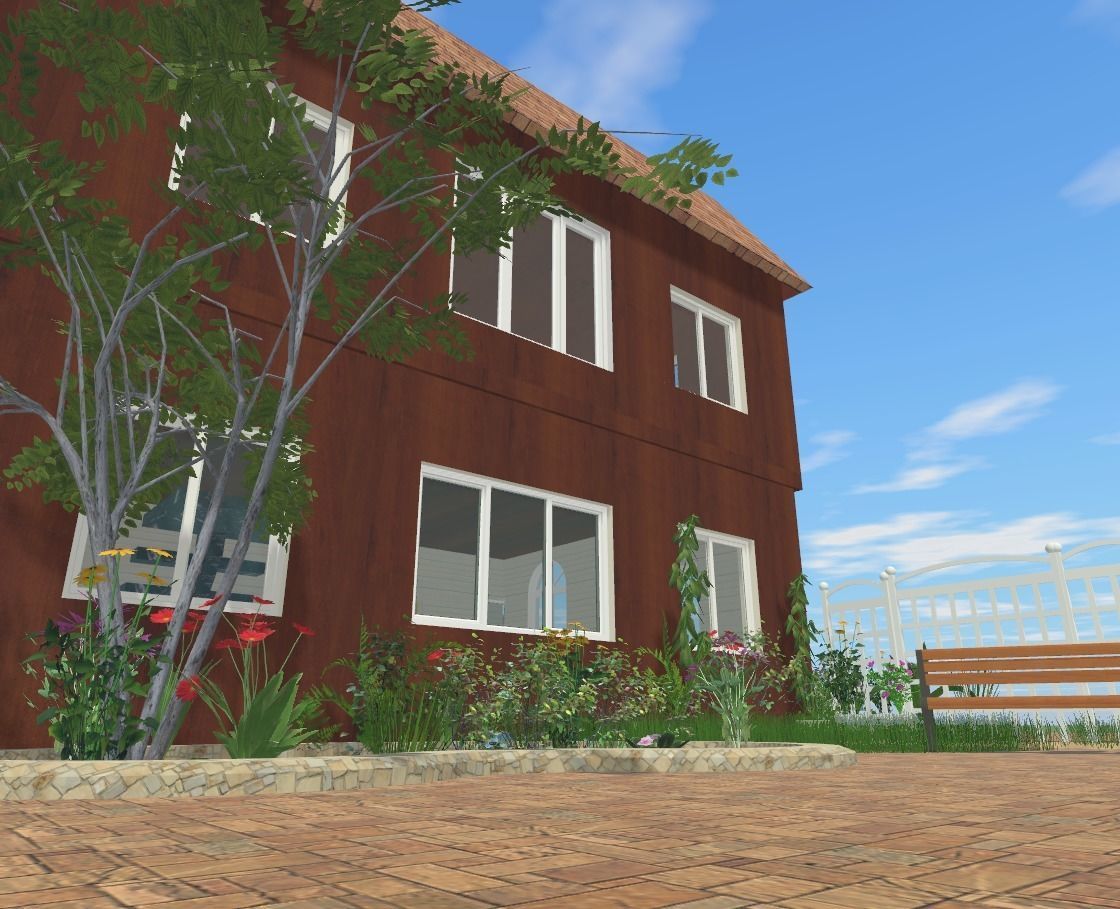 The big beach house Low-poly 3D model_2