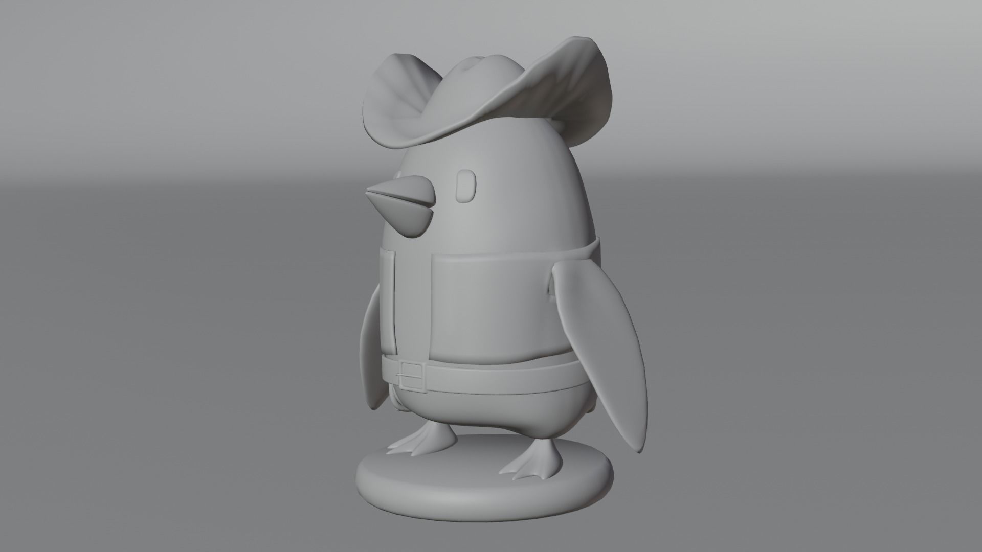 Cowboy penguim for 3D printing 3D print model 3D model_2
