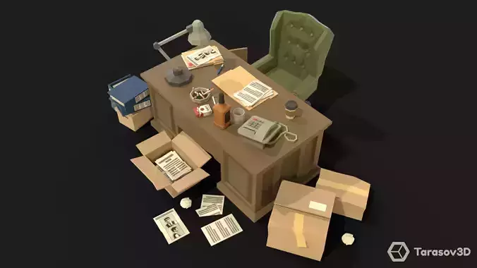 Detective Office LowPoly Pack