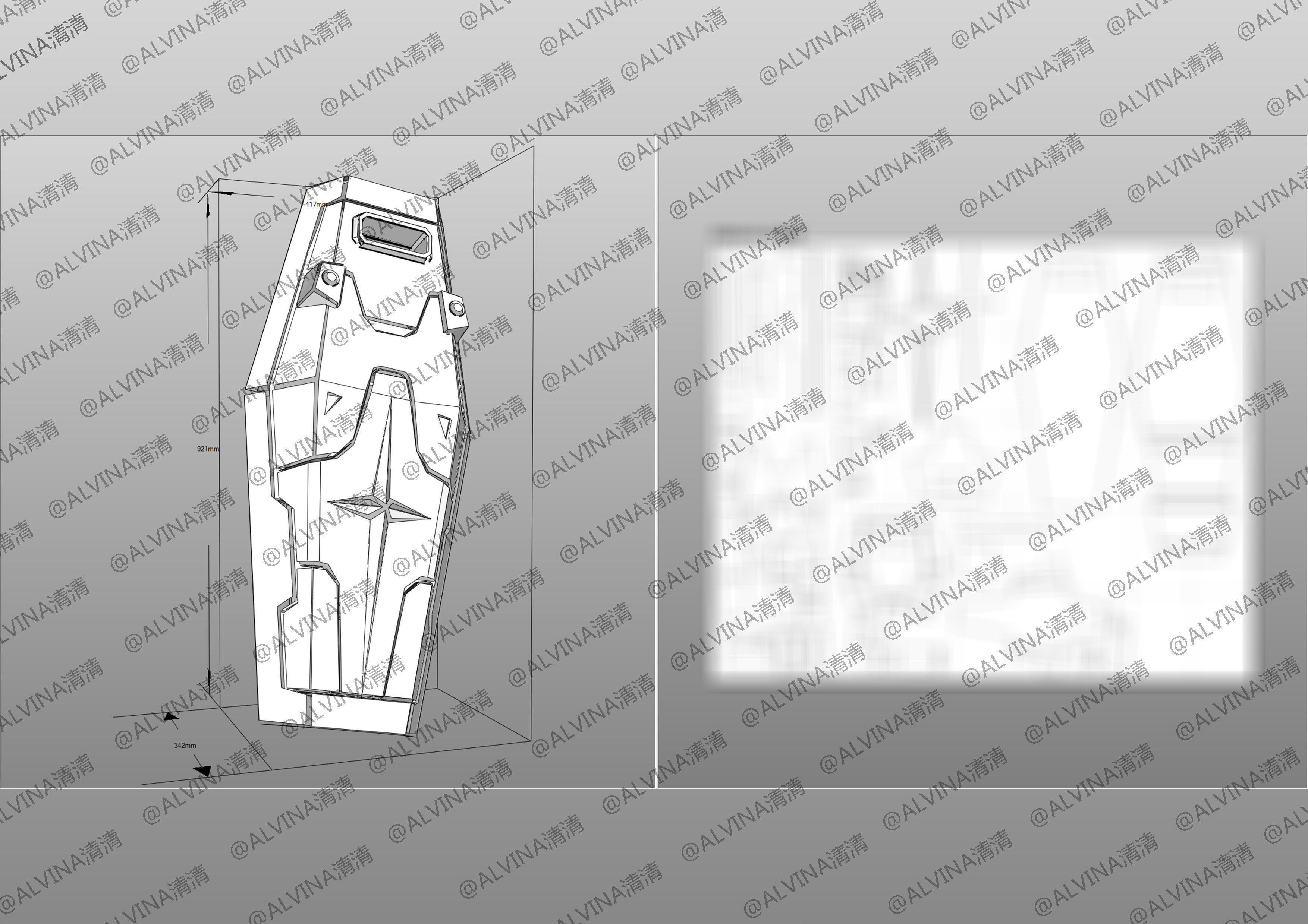 Gundam RX-78-2 Armor - DIY Cosplay Pepakura Foam Template Low-poly 3D model_24